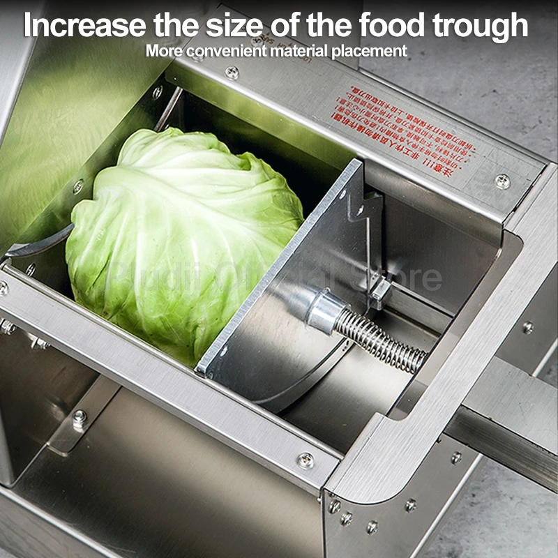 Commercial Vegetable Slicer Electric Manual Cutter Machine Upsized For Home Kitchen Slice Fruit Orange Potato Stainless Steel - Image 2