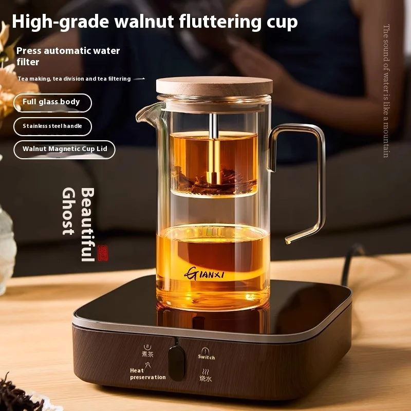 500ML Transparent Glass Cups Home And Kitchen Drinkware Tea Cup Portable Stainless Steel Handle Coffee Mug Glassware