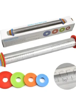 43cm Stainless Steel Adjustable Rolling Pin Fondant Rolling Pin Cake Roller Dough Rolling Pin Bakeware Tools