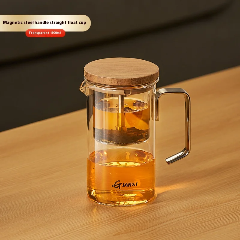 500ML Transparent Glass Cups Home And Kitchen Drinkware Tea Cup Portable Stainless Steel Handle Coffee Mug Glassware - Image 2